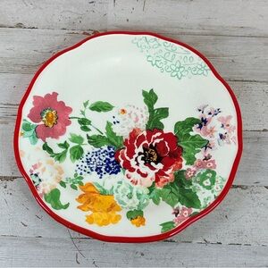 The Pioneer Woman Stoneware Country Garden Salad Plate 8.75” Red Edge Gibson